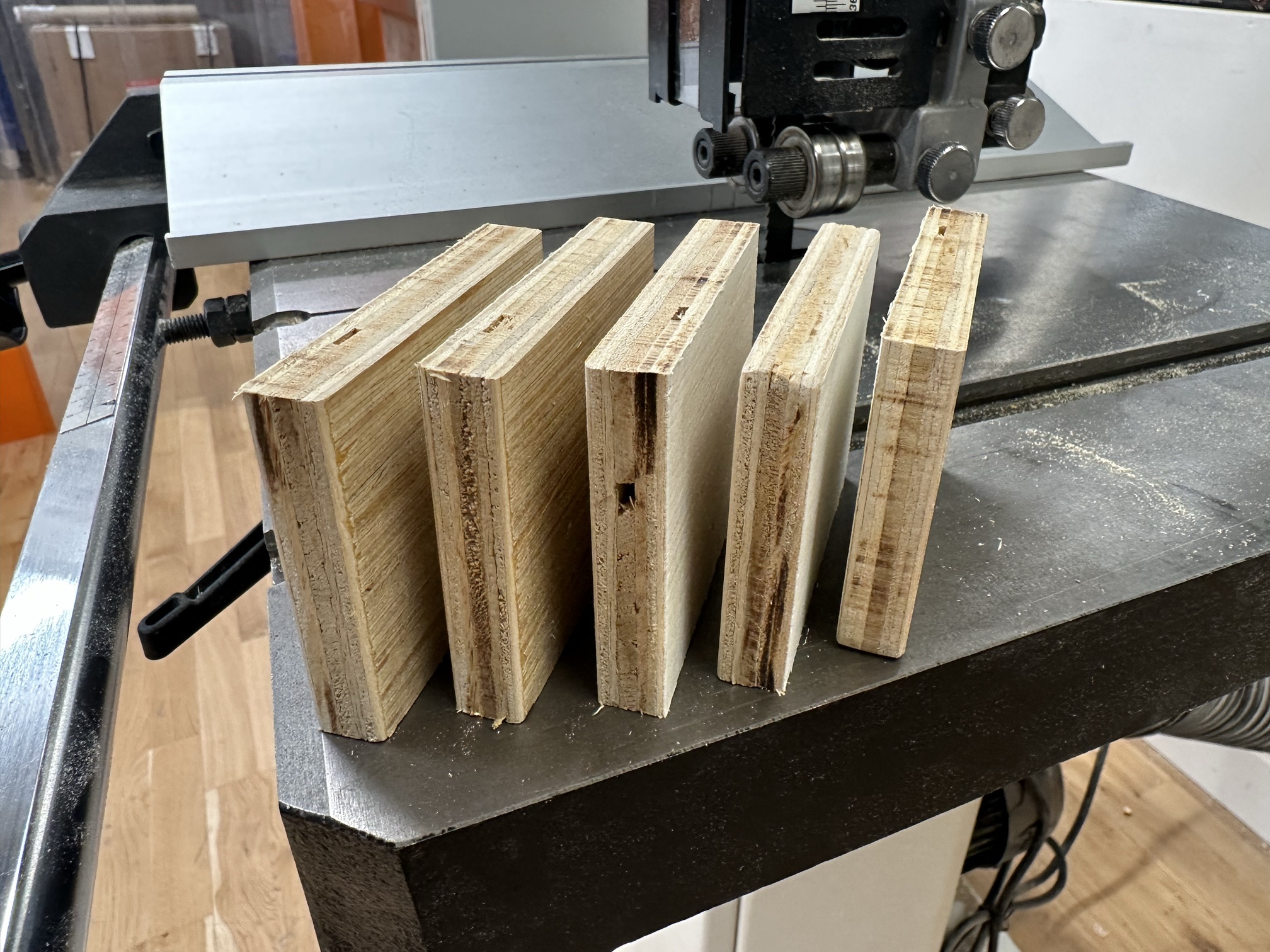 Cut wood pieces